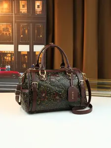 2025 spring and summer new women's bag retro flower large-capacity portable pillow bag Fashionable Unique Bags Fashionable Patterned Bag