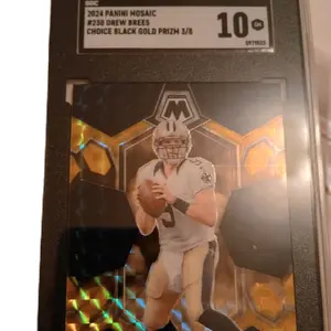 Drew Brees 2024 Panini Mosaic color match scored 10mint 3/8