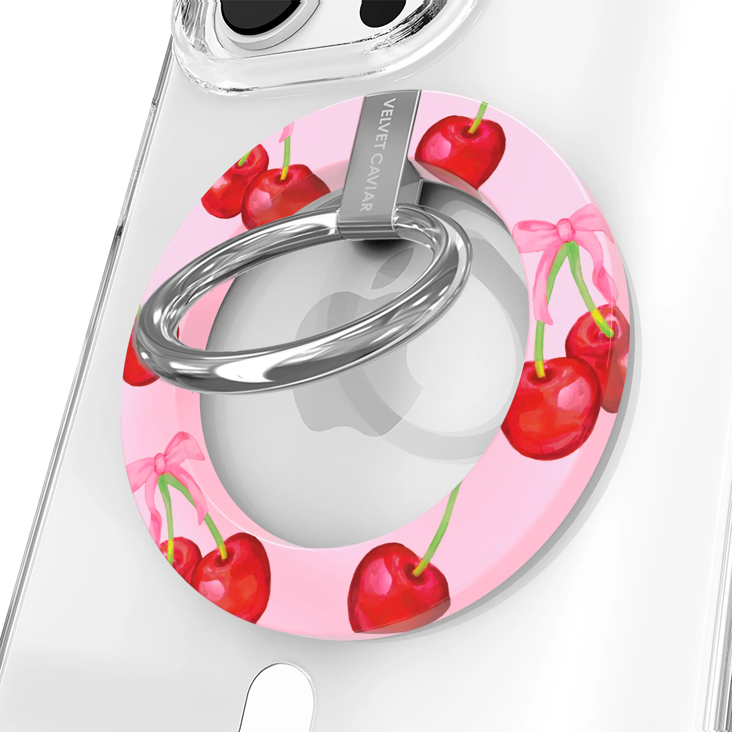 Velvet Caviar Sweet Cherry MagSafe Phone Grip Holder - Magnetic Smartphone Holder, Secure Cellphone Accessory, Stand for iPhone Smartphones