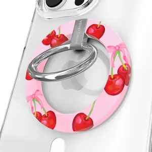 Velvet Caviar Sweet Cherry MagSafe Grip Ring - Secure Magnetic Phone Grip & Stand for iPhone