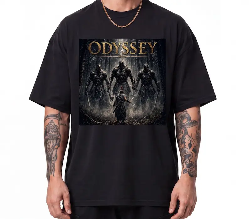 Odyssey Saga Unisex Vintage T-Shirt, Ancient Greece Mythology Graphic Tee