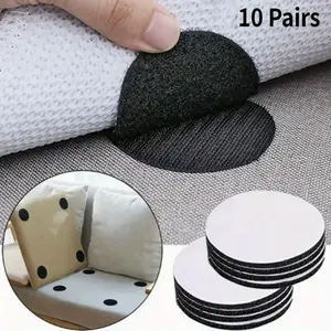 10 Pairs of Strong Anti-curling Carpet Tape Non-slip Stickers Carpet Gripper Self-adhesive Double-sided Stickers