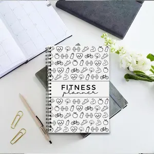 Spiral Fitness Planner for Women and Men, Monthly Habit Tracker Notebook with Goal Setting and Reward System, Intermittent Fasting Journal for Health and Wellness