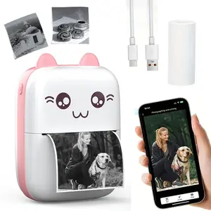 New Thermal Mini Portable Handheld Printer, Portable Wireless USB/battery Powered, Ideal for Notes Photos Diaries Receipts Stickers DIY Crafts