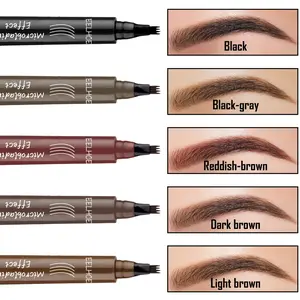 Four-Way Wild Waterproof Eyebrow Pencil, Sweat-Resistant, Smooth Long-Lasting Effect, Natural Brow Shape, Brow Styling, Multiple Colors, Beginner & Pro Makeup Artist