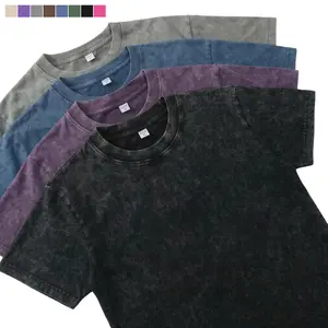 4 Pcs Pack Vintage Acid Wash T-Shirt Men Oversized Tee Quick Dry Breathable Shirt Sweat-Wicking Active Wear Sweet Casual Y2K Streetwear Gym Tops Workout Athletic Essential Blank Bundle Round Neck Crewneck