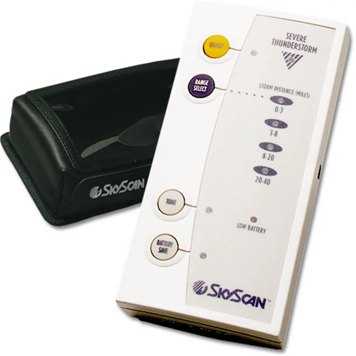 Sport Supply Group SKYSCANX Handheld ABS Electronic Lightning Detection Device, 0-3 mi Range, 40-70 Hrs Battery-Powered Usage, Detects Lightning Up to 40 mi