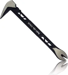 Spec Ops 10” Nail Puller Cats Paw Pry Bar | High-Carbon Steel Heavy Duty Wrecking Tool | Precision Nail Remover for Framing, Demo & DIY | Supports Veterans