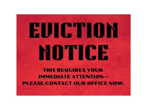Eviction Notice Prank Postcard - Sent Anonymously To Your Victim