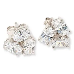 Radiance by Absolute™ Trilogy 3.15ctw Oval Cut Stud Earrings