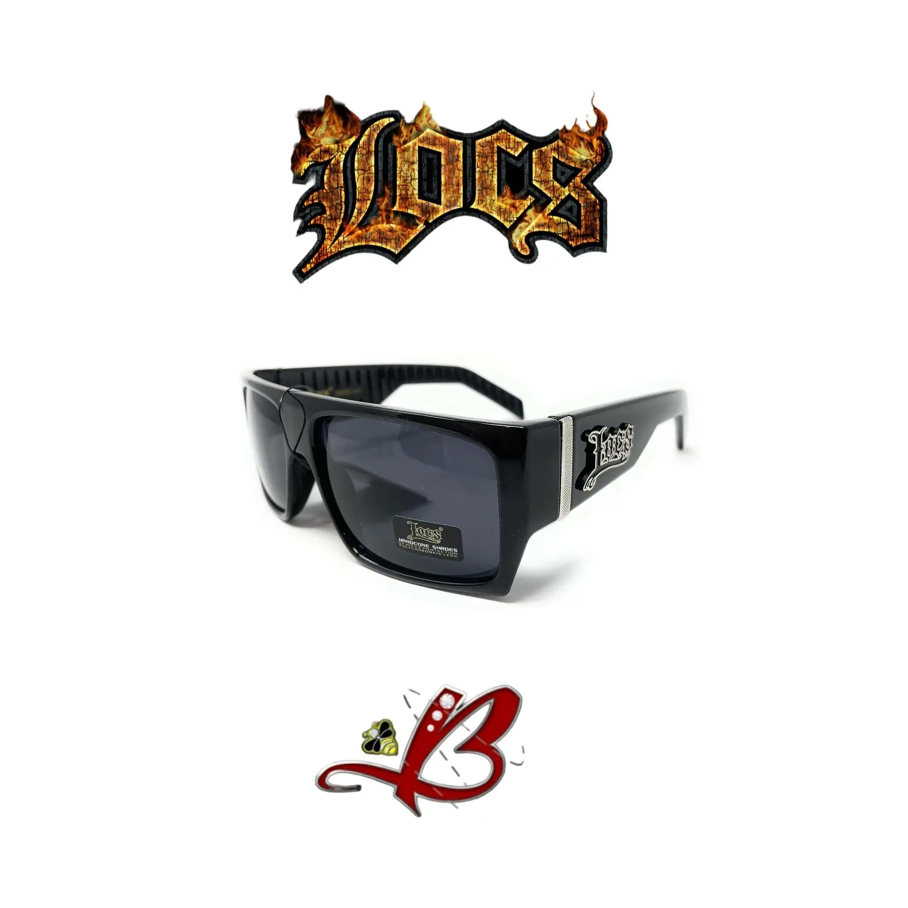 LOCS Hardcore Shade Square Flat Top Cholo OG Lowrider Shades LOCS Hardcore Shade Square Flat Top Cholo OG Lowrider Shades