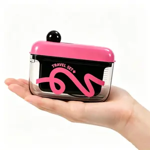 Cute Floss Pick Holder with Auto Eject - Reusable, Refillable Travel Dental Floss Container