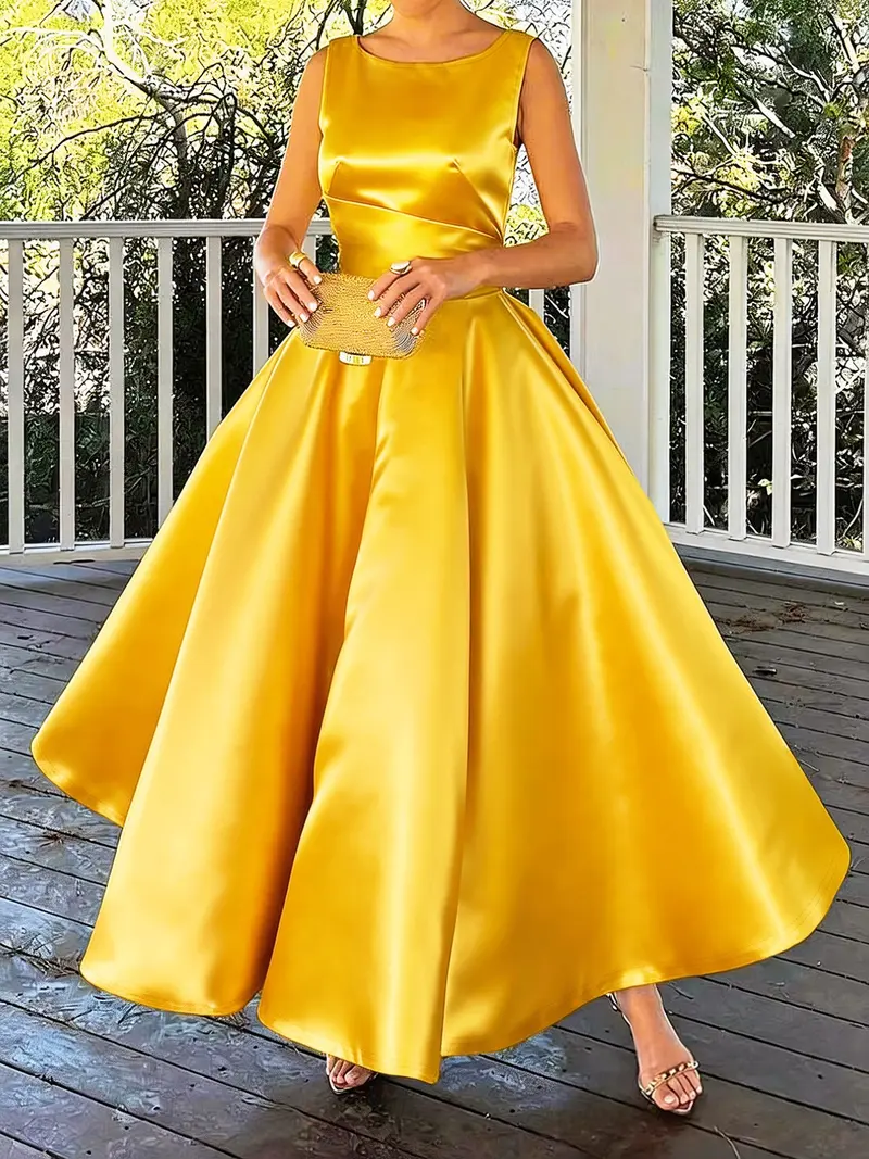 yellow formal dress for wedding - TikTok Shop