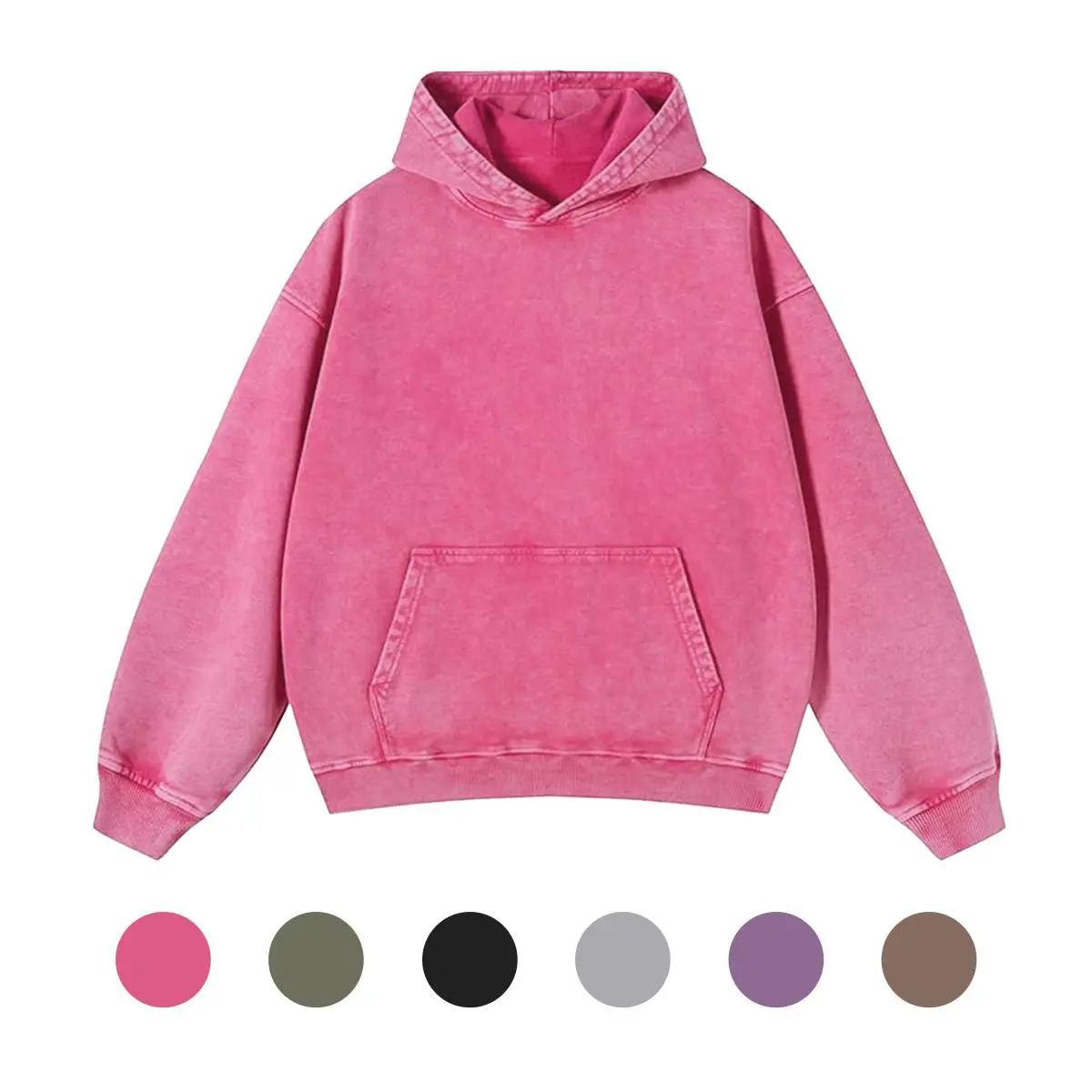 Vintage Acid Wash Women's Hoodies, Oversized Fashion Pullover, Lightweight Blend Fabric Top with Drop Shoulders, Streetwear, Piece, Sweatshirts, Polyester, Style, Fashion Apparel, Thanksgiving, Plus Size, Long Sleeves