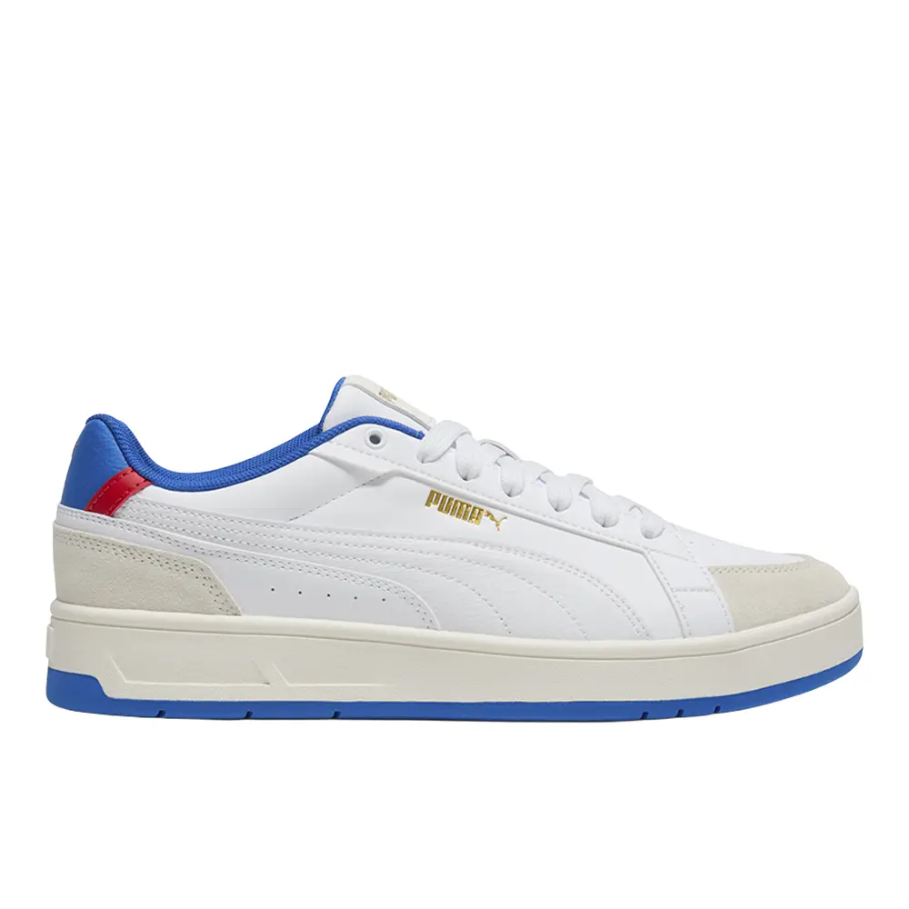 PUMA Mens Court Classico Sport Lace Up Sneakers Shoes Casual - White PUMA Mens Court Classico Sport Lace Up Sneakers Shoes Casual - White
