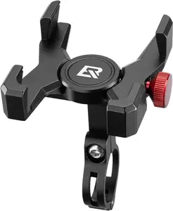 ROCKBROS Bike Phone Holder Aluminum Handlebar Mount for 4.7-7.1 Inch Phones with Headset Cap Mount Secure & Durable Design