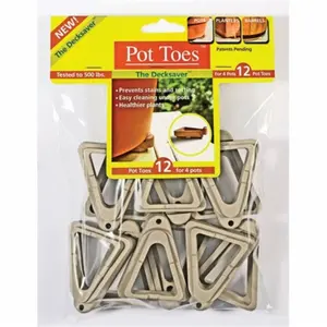 212 MAIN Stackable Pot Stands - Light Gray 12-Pack Bag Pot Toes Set, Outdoor Plant Stand, Outdoor Furniture Set