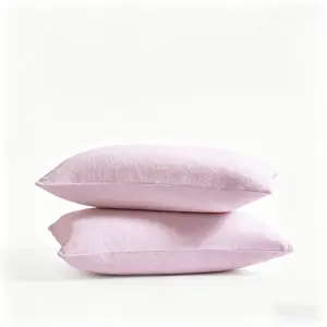 Polyester Pillowcase, Soft Fuzzy Zipper Design, Breathable Warm Skin-Friendly, Wrinkle-Resistant Durable, for Bedroom Hotel Dorm
