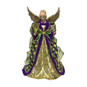 Santa's Workshop 16" Mardi Gras Angel Tree Topper