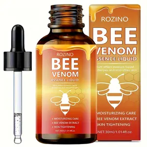 ROZINO Bee Venom Essence Liquid 30ml Multi Effect Serum Bee Venom Extract Skin Tightening Hyaluronic Acid Hydration Water Locking Moisturizing Care Smooth Skin Anytime Skin Care Filter Like Beauty