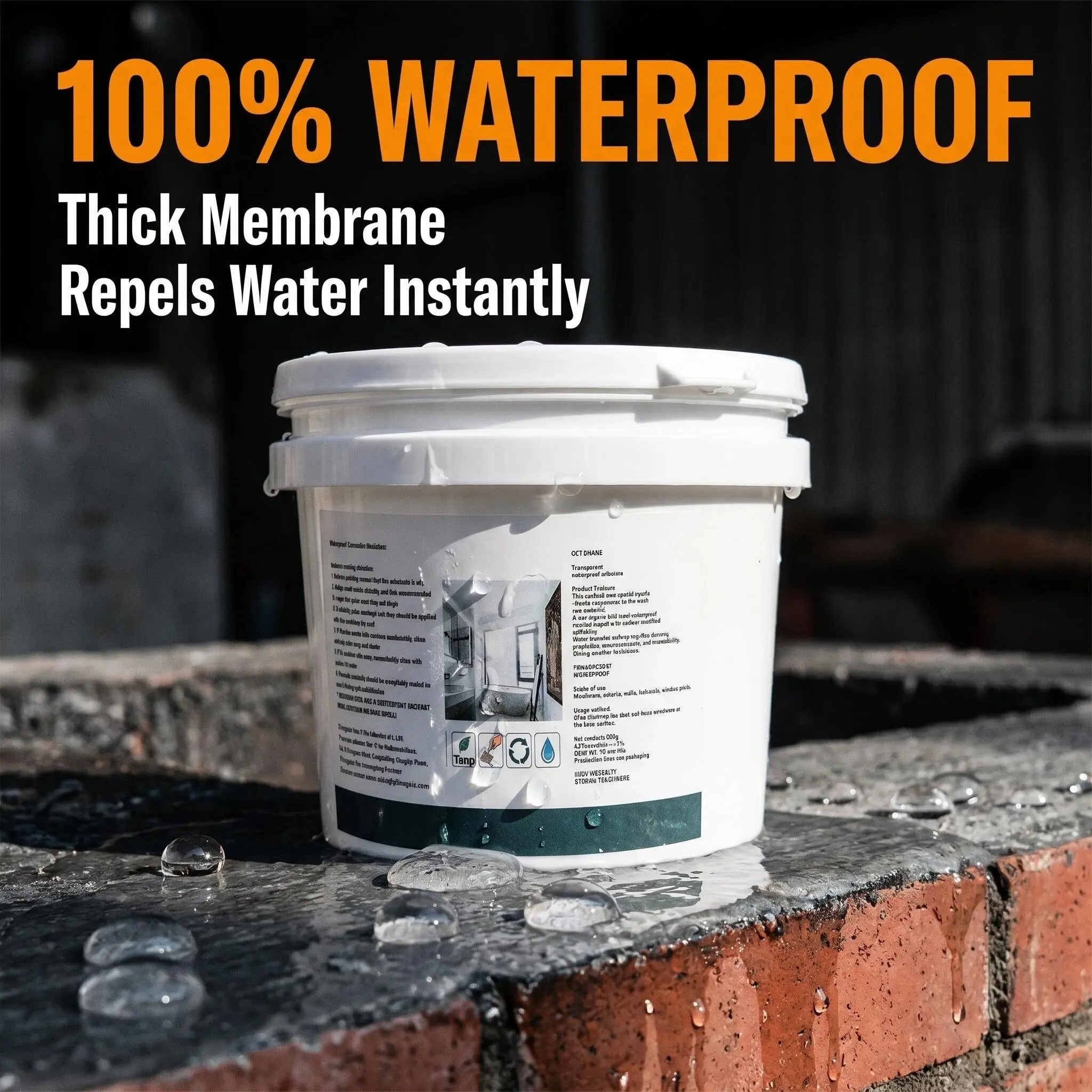500G Durable Waterproof Sealant - Transparent Easy-Operation Adhesive Seal, Concrete Repair Material, Waterproof Bond Seal for Outdoor Concrete/Tile Leak Repairs, DIY Roof/Chimney Fixes