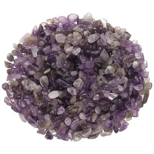 PETAXCELL Crystal Chips Stone, 0.44 Lb Fluorite Gravel Rocks (Purple Amethyst, 5 - 14 Mm)