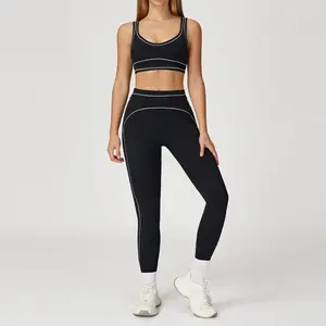 Aqota Women's Two-Piece Sports Set, Comfortable Activewear for Fitness and Gym, Athletic Clothing for Everyday Use Summer Sportswear Yoga Bottoms Sporty Casual Seamless