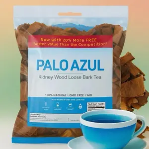 VIRAL Palo Azul Herbal Tea | Kidneywood (Blue Stick) Te Herbal | | Wildcrafted Kidney Wood Tea | All Natural Tea, non-GMO. Imported from Mexico Beverage