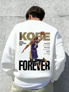 Kobe Bryant Tribute Basketball Jacket, Varsity Style Coat, Lakers Jersey Print, Forever Lettering, Slam Mag Details, Must-Have for Fans