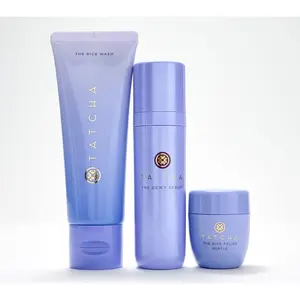 TATCHA Rice Wash, Dewy Serum, & Mini Gentle Rice Polish