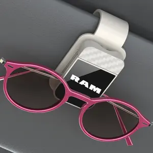 Dodge RAM Accessories, Car Organizer, Car Interior Storage, Car Storage Organizers, Eyeglass Holder & Sunscreen Case, Mirror-Shaped Design, Carbon Fiber Texture, Ideal for Car Storage, Car Organization Supplies