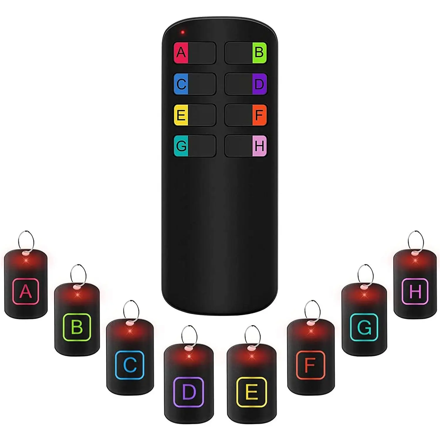 Wireless Key Tracker, 1 Box Key-Finder Locator with 1 Transmitter & 8 Receivers, Key Tracker for Finding Lost Keys, Remote, Wallet, Suitable for Elderly