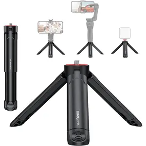 UURIG TP05 Extendable  Tripod, Portable Selfie Stick Handle Grip Desktop Webcam Tripod with 1/4" Screw for DSLR Camera Webcam Phone Holder Selfie Stick Vlog Tripod