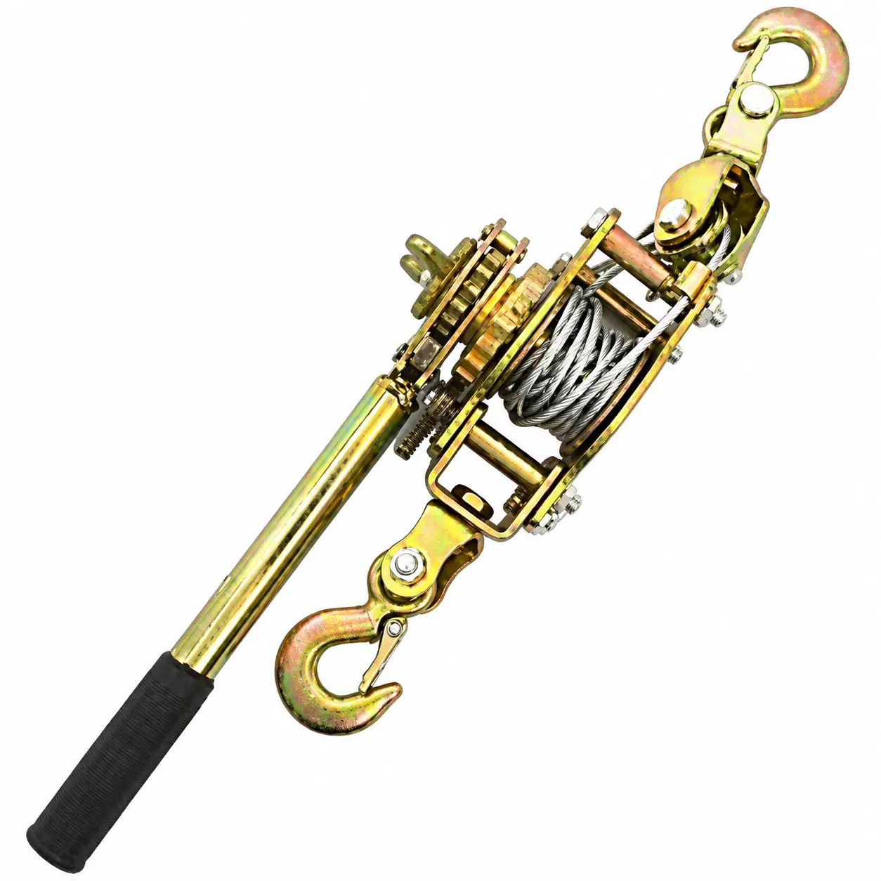 Cable Tensioner | 56X10.5X7.5Cm Double Hook Puller, Steel Manual Hoist | Heavy Duty Wire Clamp, Secure Lifting Tool | Agriculture Garden Fencing Tractor Shade Outdoor Construction Farm