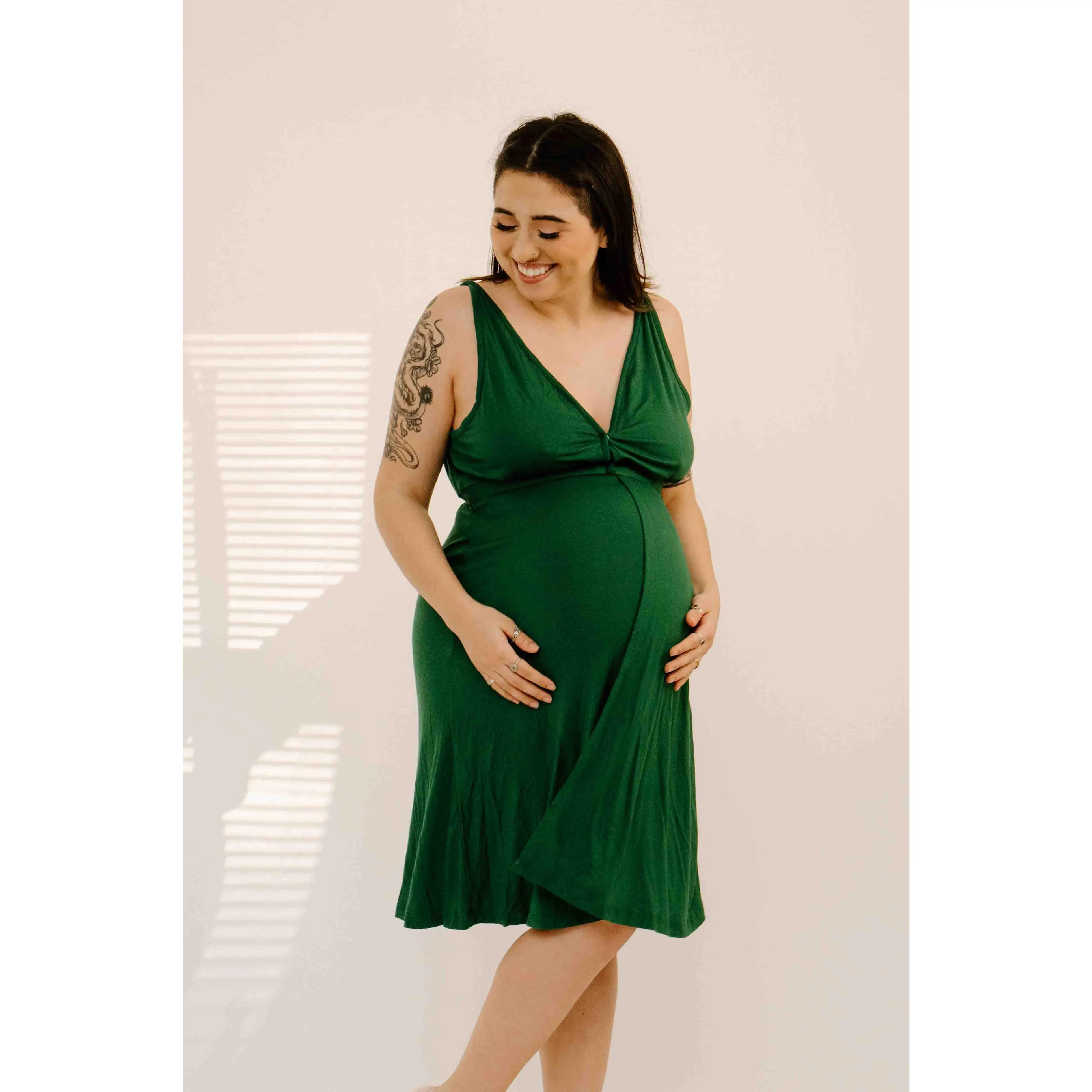 Juliet Labor & Postpartum Gown in Emerald-Limited Time Juliet Labor & Postpartum Gown in Emerald-Limited Time
