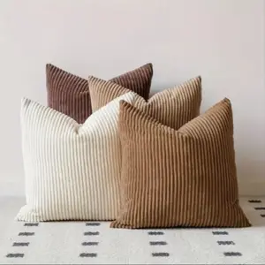 4 Piece Pillow Cover Set, Simple Fashion Nordic Striped Design, Hot Sofa Cushion Covers, Modern Home Decor Accessories, Home Textile