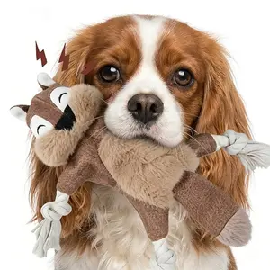 Anti Bite Squirrel Raccoon Fox Pet Plush Toy - unfilled anti bite plush toy, durable chew toy, pet plush toy, noisy dog toy, dog plush animal toy, suitable for small and medium-sized dogs with strong grinding habits