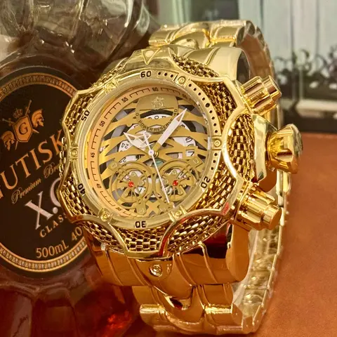 Men's Punk-Style Analog Quartz Watch with Calendar Display, Trendy Versatile & Exquisite Wristwatch for Parties and Daily Wear, Ideal Birthday Gift, Stylish Watch with Box, Fashionable Party Watch