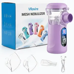 VROVIRE FDA Cleared Portable Handheld Inhaler Nebulizer with Intuitive LED Interface, Handheld Nebulizer for Adults Kids, Rechargeable Handheld Humidifier for Respiratory Care at Home, Handheld Mesh Atomiser