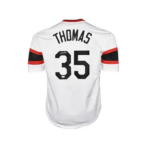 Frank Thomas Signed Chicago White Throwback Baseball Jersey (JSA)
