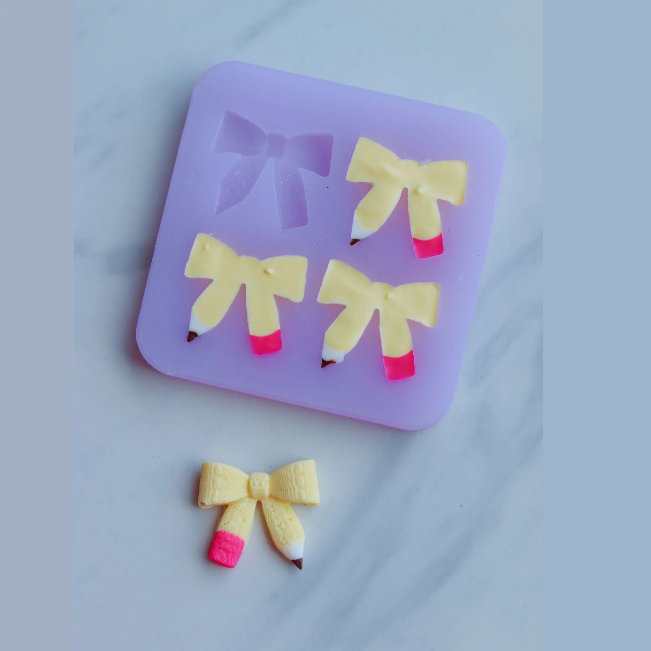 Adorable Pencil Bow Silicone Mold - Inspired by Brittany Bennett Sprinkles & Sparkles Collection