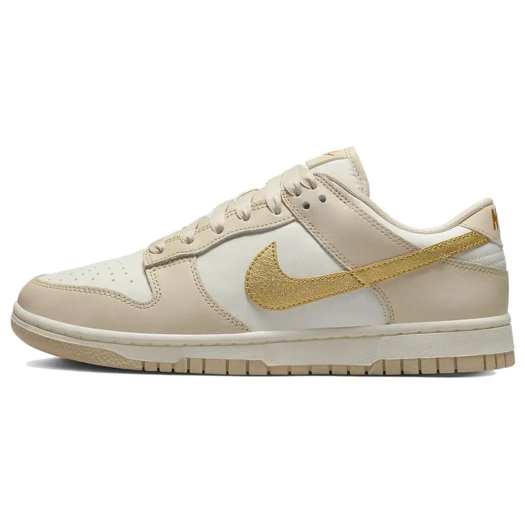 Nike Dunk Low Gold Swoosh' Stylish Comfortable Skate Shoes Women's DX5930-001