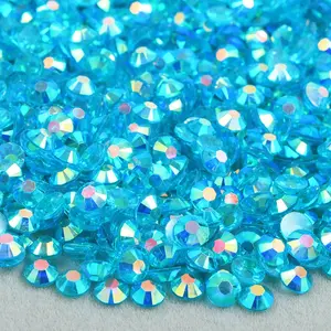 Transparent Blue Zircon AB Resin Rhinestones