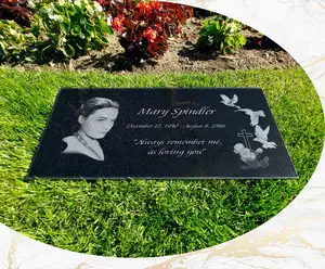 Human Headstone, Tombstone, Grave Marker, Granite, Diamond Engraved