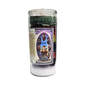 Jumbo 7 African Powers 14 Day Fixed Candle / Jumbo Veladora Preparada 7 Potencias Africanas