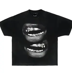Grin Fang Mouth Garment-Dyed Boxy Shirt