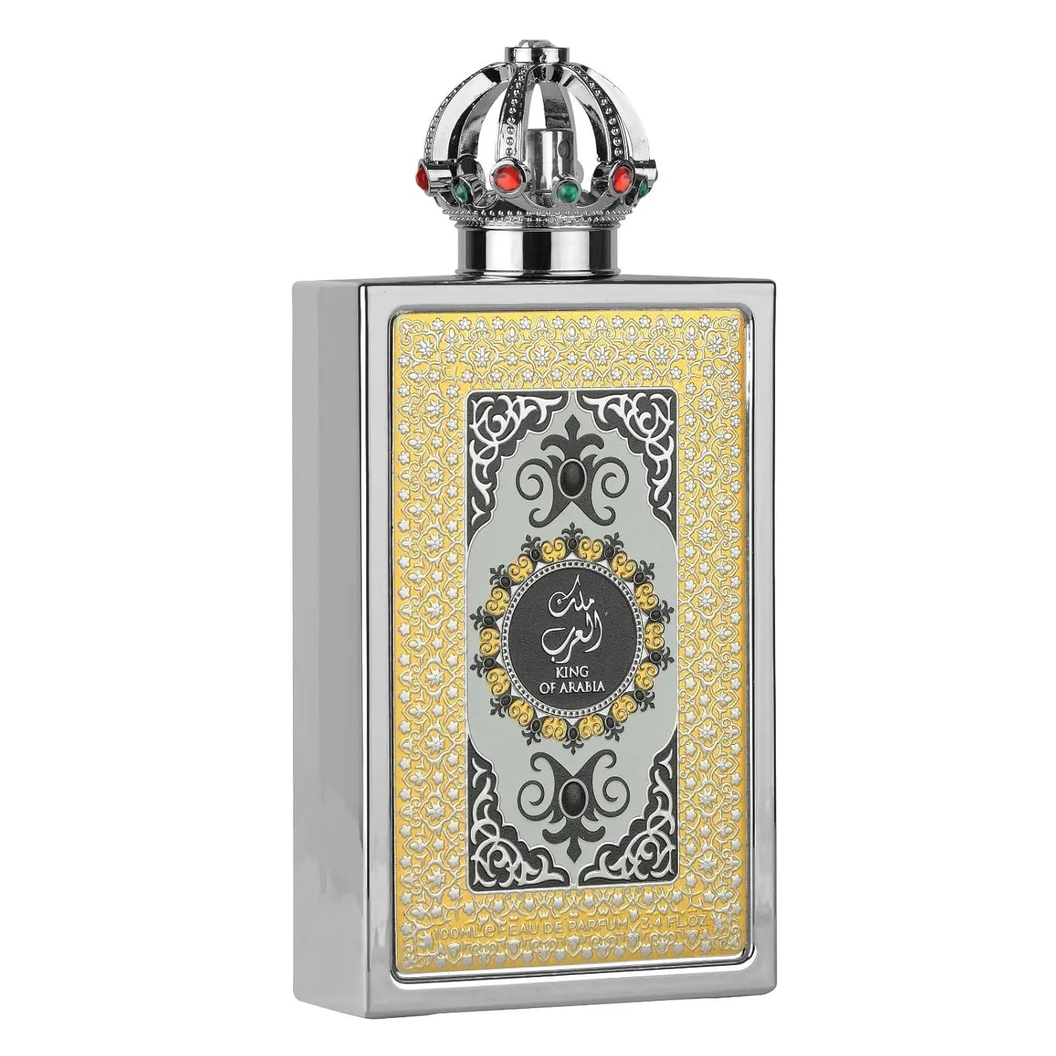 Lattafa Pride King of Arabia 100ml EDP - Luxury Unisex Arabic Fragrance with Bergamot, Mint, Black Tea, Ginger, Vanilla, Leather Base - Warm Spicy Aromatic Perfume
