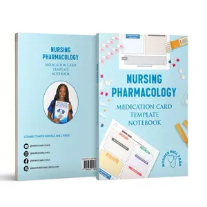 Nursing Pharmacology Drug Card Notebook for Organizing Meds and Study