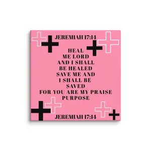 JEREMIAH 17:14 CANVAS POSTER