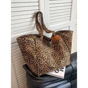Leopard Pattern Tote Bag, Casual Fashionable Shoulder Bag for Women & Girls, Trendy Versatile High-quality Daily Commuting Bag